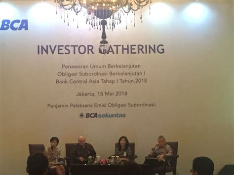 Bca Terbitkan Obligasi Subordinasi Berkelanjutan Tahap I Rp Miliar