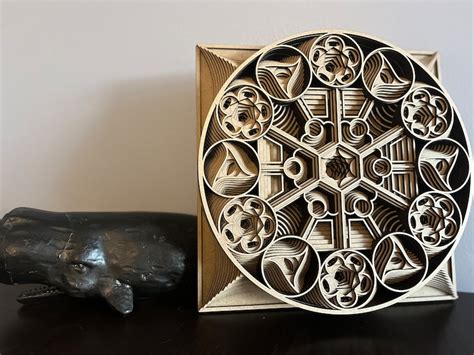 Multi Layer Laser Cut Wood Geometric Mandala Art Spiritual Etsy