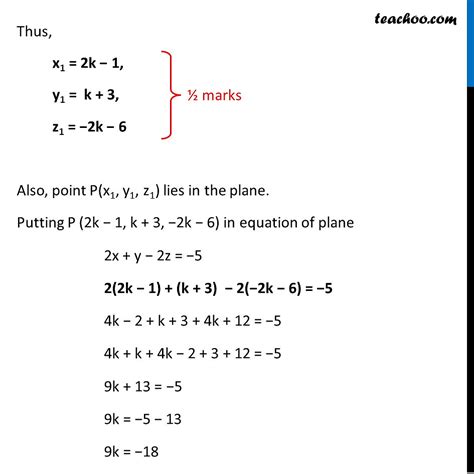 Find Foot Of Perpendicular Drawn From Point 1 3 6 To Plane 2xy