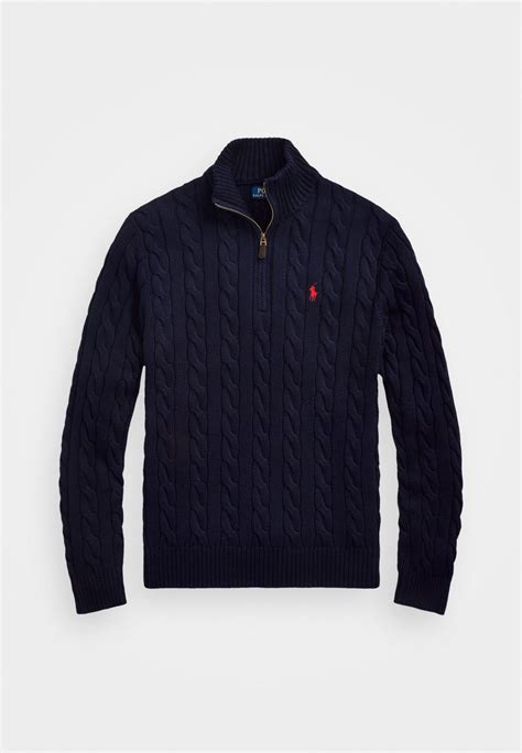 Polo Ralph Lauren Cable Knit Cotton Jumper Trui Hunter Navy