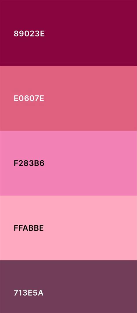 The Color Palette Is Shown With Different Colors And Numbers In Each