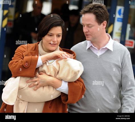 Liberal Democrat Leader Nick Clegg With His Wife Miriam Gonzalez