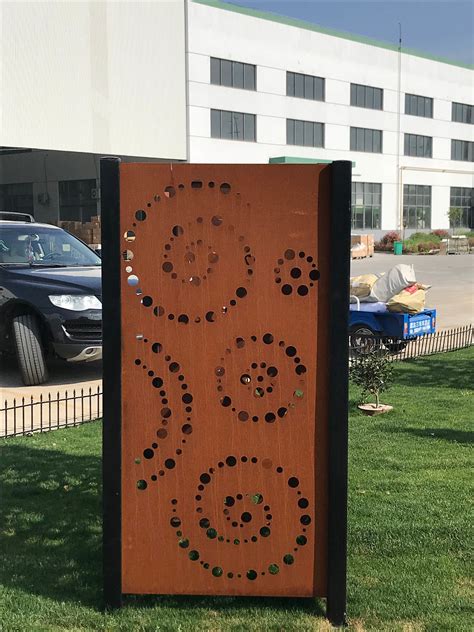 High Strength Laser Cut Corten Steel Panel Screen For Garden Decoration