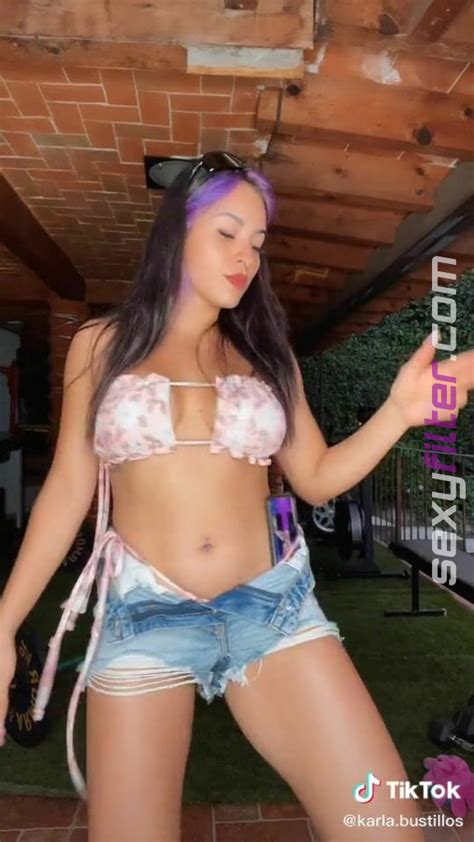 Sexy Karla Bustillos In Floral Bikini Top Sexyfilter