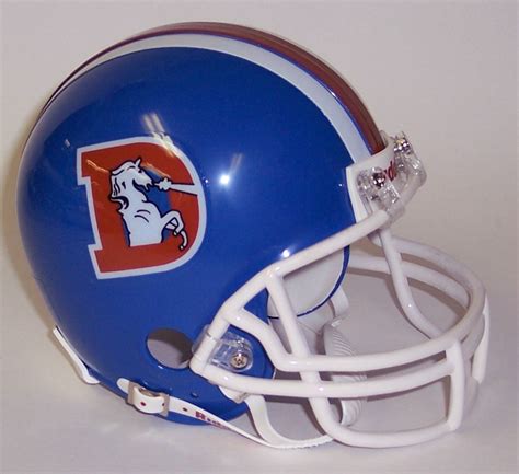 Denver Broncos 1975-1996 Throwback Riddell Mini Football Helmet