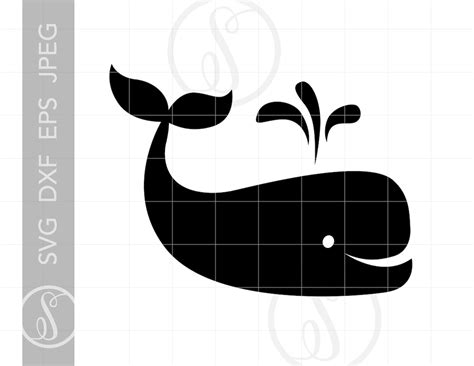 Whale SVG Whale Clipart Whale Silhouette Cut File Vector - Etsy