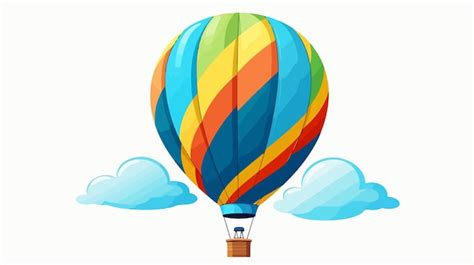 Colorful Hot Air Balloon Vector Illustration Premium Ai Generated Vector