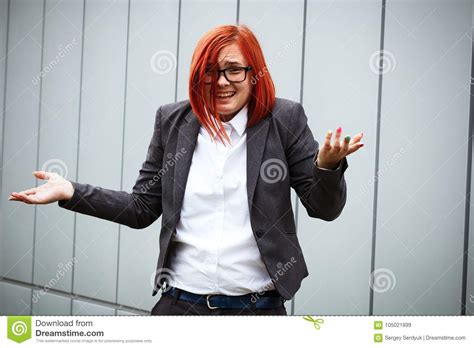 Business Concept Of Success Serious Successful Woman Boss In A Stock