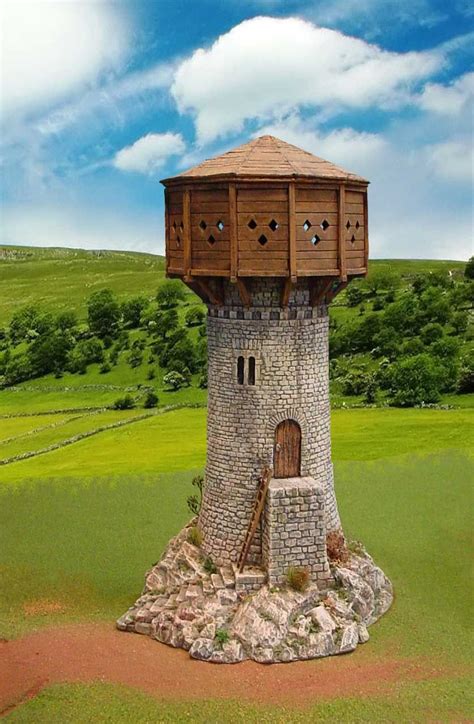 Watchtower With Hoarding Terrain 40k Wargaming Terrain Wooden Castle