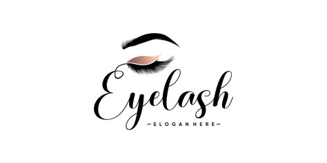 Eyelash Logo Design With Style And Creative Concept 12005521 Vector Art