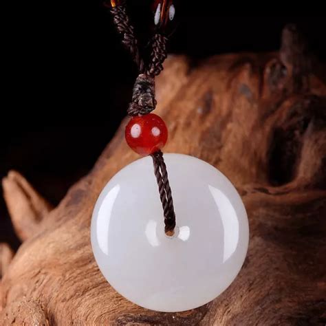 Epic Jade Chinese Natural White Jade Hand Carved Jadeite Pendant 34