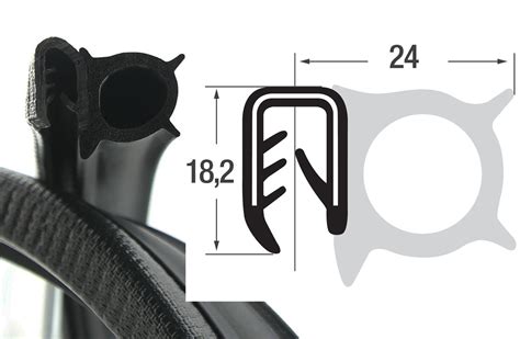 DS14 Kantenschutzprofil Dichtungsprofil PVC Gummi EPDM Dichtung