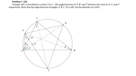 Solved Triangle Abc Is Inscribed In A Circle C O R The Chegg