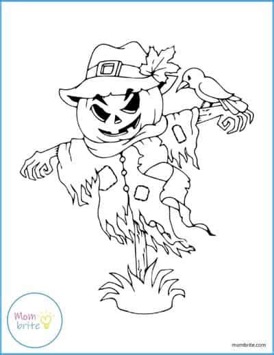 Free Scarecrow Coloring Pages