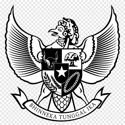 Gambar Burung Garuda Pancasila Hitam Putih Retorika