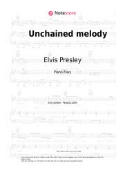 Unchained Melody Piano Sheet Music And Voice Elvis Presley In Note