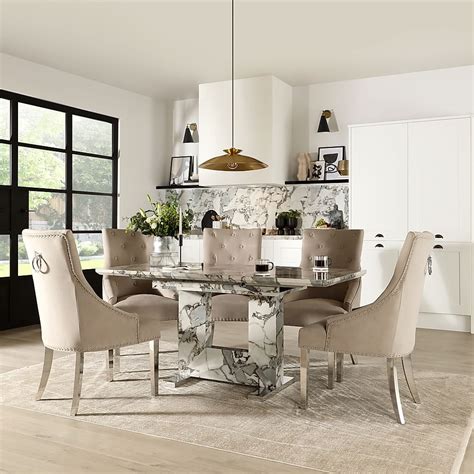 Florence Extending Dining Table Imperial Chairs Calacatta Viola