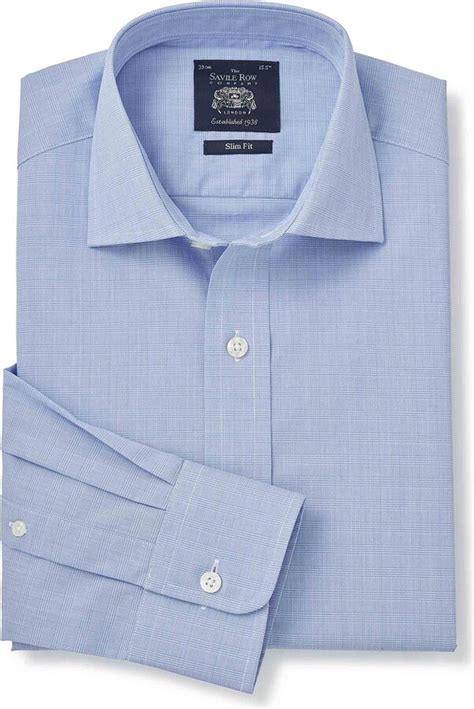 The Savile Row Company London Mens Slim Fit Cotton Poplin Long Sleeve