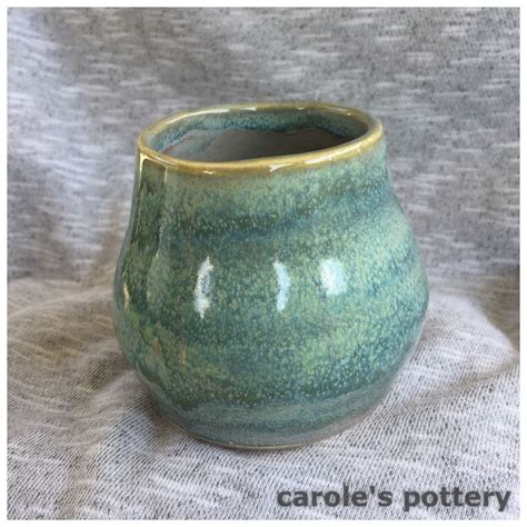 Carole S Pottery Toasted Sage Glaze On White Clay