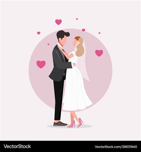 Wedding Married Couple Clipart Royalty Free Vector Image