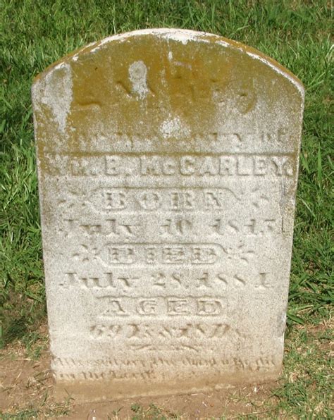 William Brice McCarley 1813 1884 Find A Grave Memorial