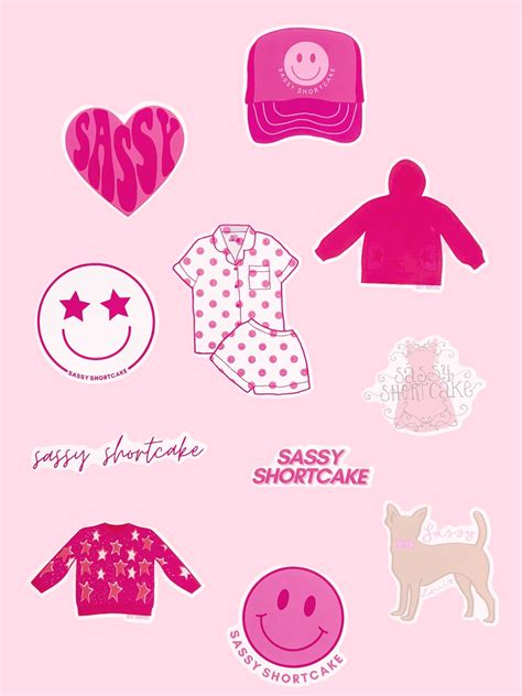 Sassy Sticker Pack 4 Preppy Stickers Sassy Shortcake