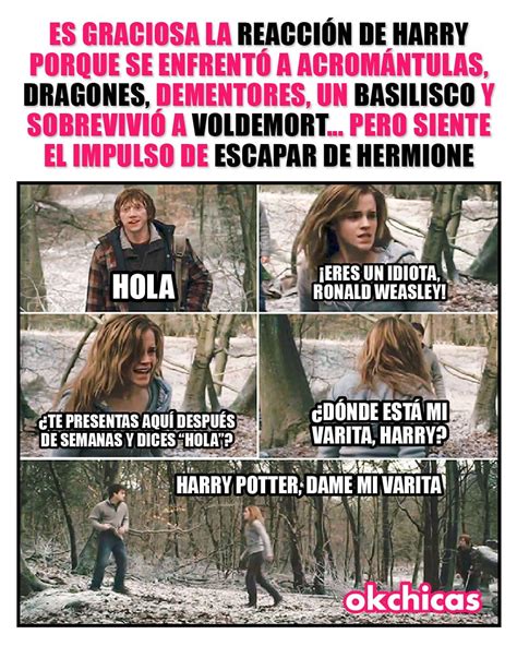 Es graciosa la reacción de Harry porque se enfrento a acromántulas