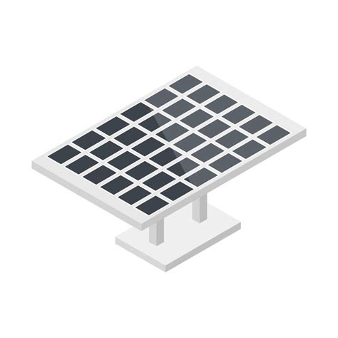 Isometric Solar Panel Icon On White Background Vector Art At