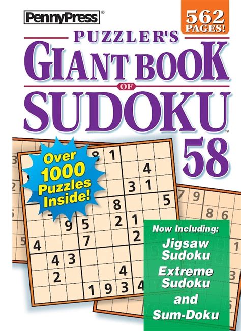 Puzzlers Giant Bk Of Sudoku 58 Indigo