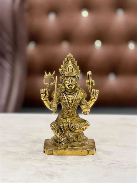 Karumari Amman Brass Statue For Worship Size Dimension 2 Inches At