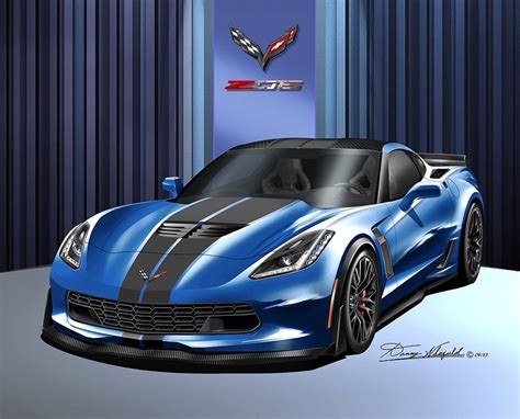 Chevrolet Corvette Art Prints By Danny Whitfield 2014 2019 Etsy