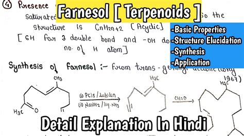 Farnesol Terpenoids Natural Product Of Organic Chemistry Imp For