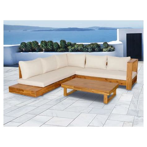 Ciddeco Salon Bas De Jardin En Acacia Fidji Pas Cher Auchanfr