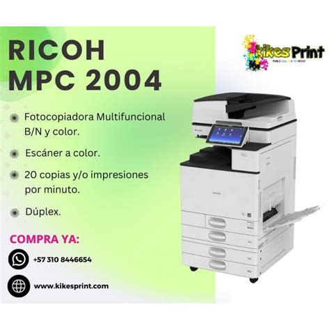 Fotocopiadora Multifuncional Ricoh Mpc A Color Kikesprint