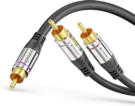 Amazon Basics Câble audio RCA 1 prise mâle vers 2 prises mâles pour