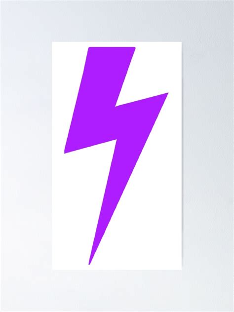 Neon Purple Lightning Bolt Poster For Sale By Samisdesigns Redbubble