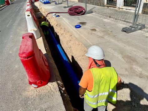 Las obras de canalización de El Campello avanzan suman un kilómetro de