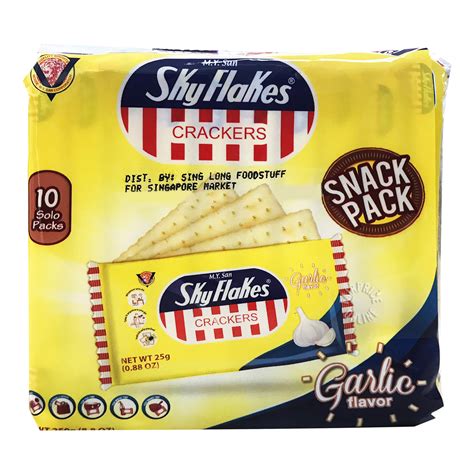 My San Sky Flakes Crackers Snack Pack Garlic Ntuc Fairprice