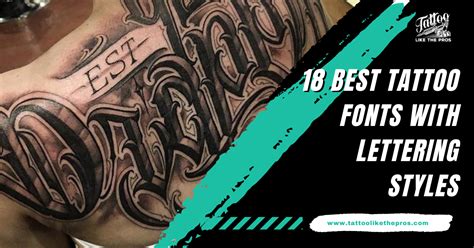 18 Best Tattoo Fonts With Lettering Styles Tattoo Like The Pros