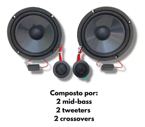 Kit 2 Vias 6 Pol 140w Rms 4 Ohm Tweeters E Crossovers Falcon