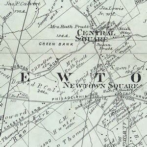 1876 Map of Newtown Township Delaware County PA - Etsy