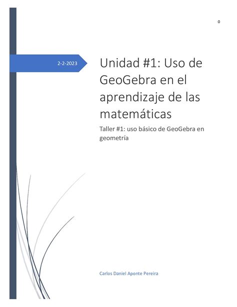 Calaméo Taller N1 Geogebra