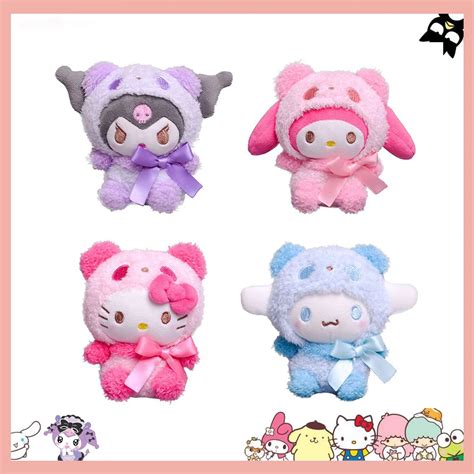 Kawaii Sanrio Keychain Kuromi Keyring Doll Plush Cinnamoroll Stuffed Y2k Hello Kitty Backpack