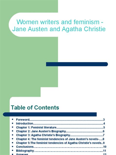 Women Writers And Feminism Jane Austen And Agatha Christie Pdf