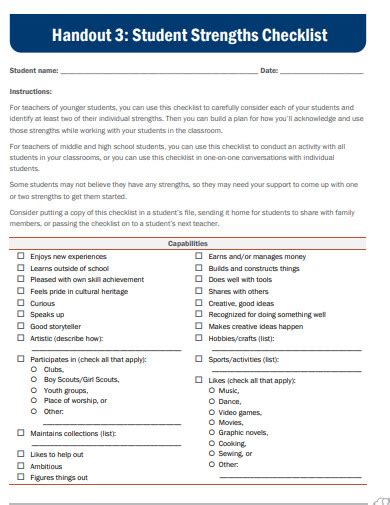 Personal Strengths 29 Examples Google Docs Word Apple Pages How