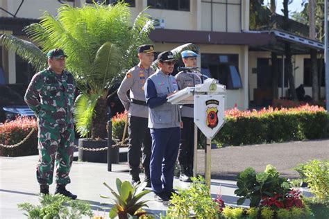 Wabup Garut Pimpin Apel Gelar Pasukan Pengamanan Pilkades Serentak