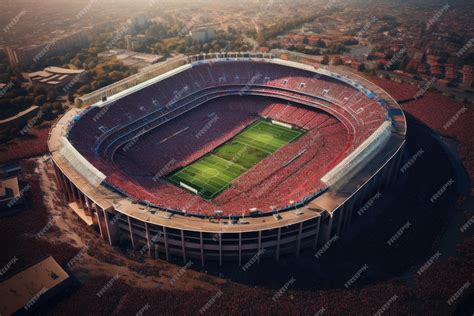 Premium AI Image | Aerial View of a Football Stadium A Spectacular ...