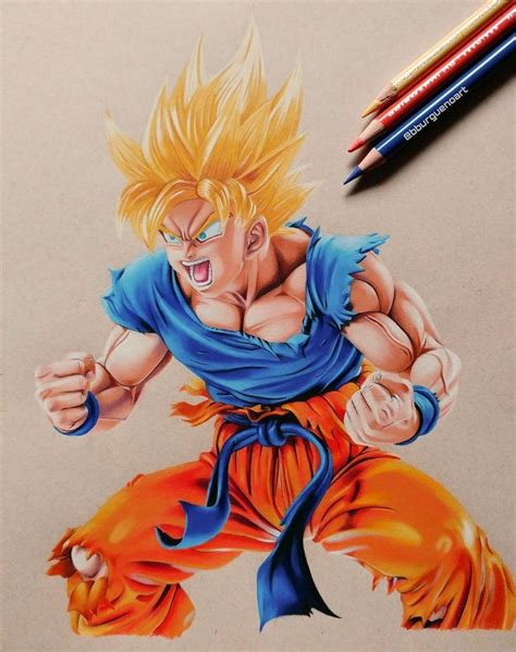 Pingl Par Sur Goku Dessins Marvel Art De Crayon De