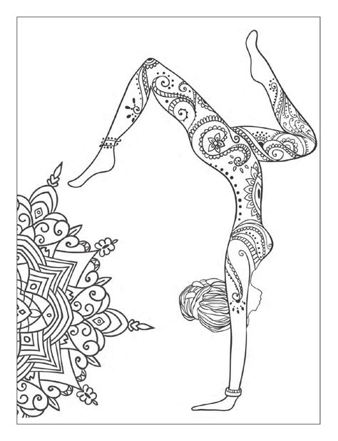 Yoga And Meditation Coloring Book For Adults With Yoga Poses And