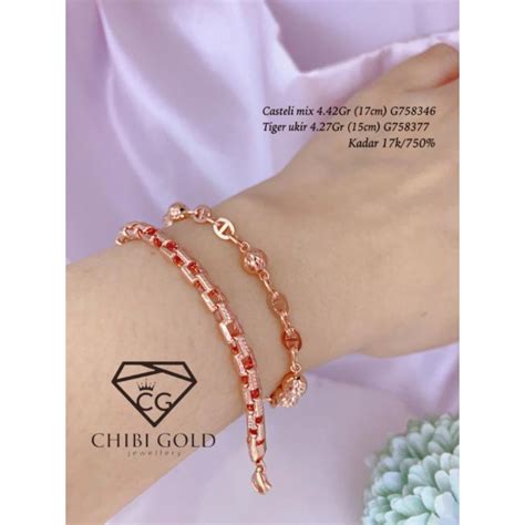 Jual Chibi Gold Gelang Tiger Ukir Emas Kadar K Chibigold